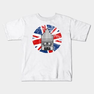 Church Organ UK Flag Britain Organist British Musician Kids T-Shirt